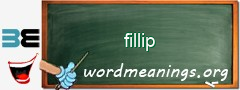 WordMeaning blackboard for fillip